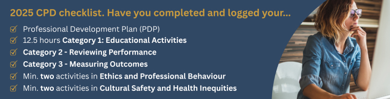 2025 CPD checklist banner.