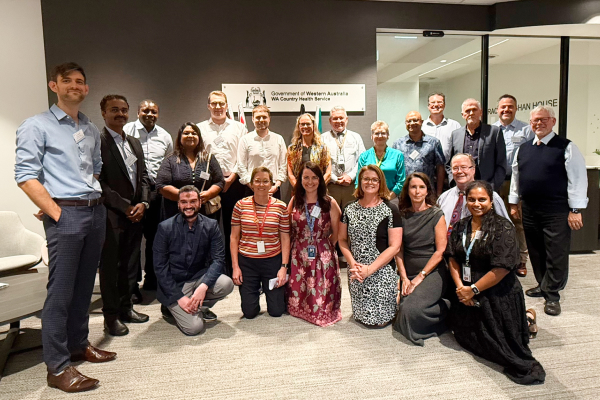 Group of 20+ physicians posing for a photo during the Pathway launch.