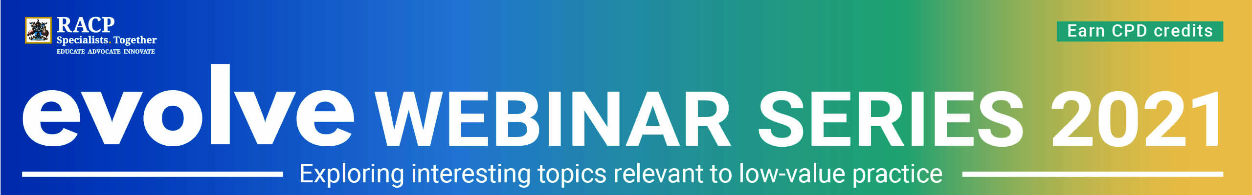 2021 evolve webinar series banner